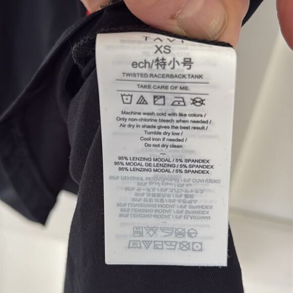 Pure Barre x Tavi Active Twisted Racerback XS – “Barre So Hard” Black Tank NWT - Picture 9 of 11